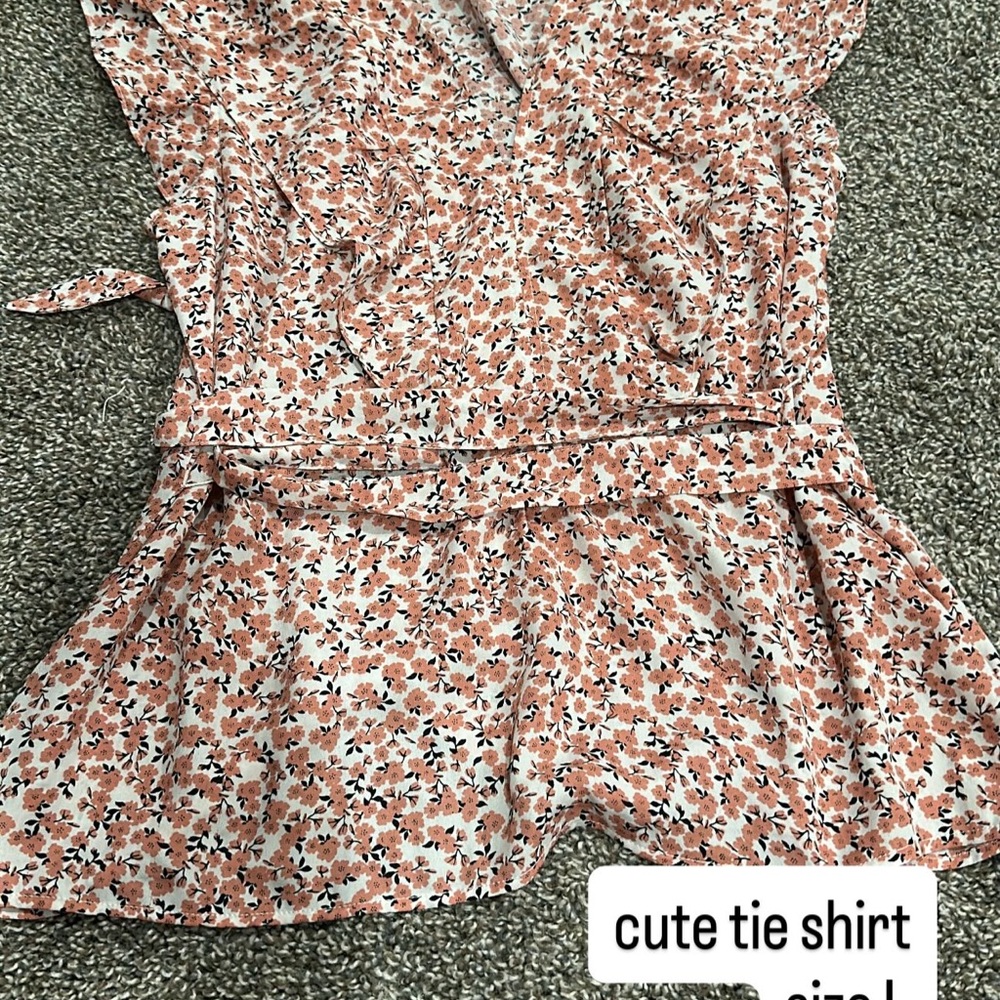 Floral Tie Shirt